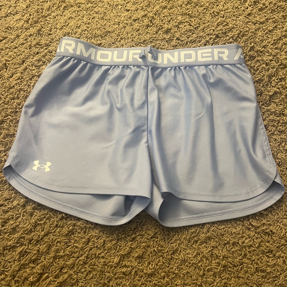 New Under Armour Girls Youth Large Purple Play Up Shorts